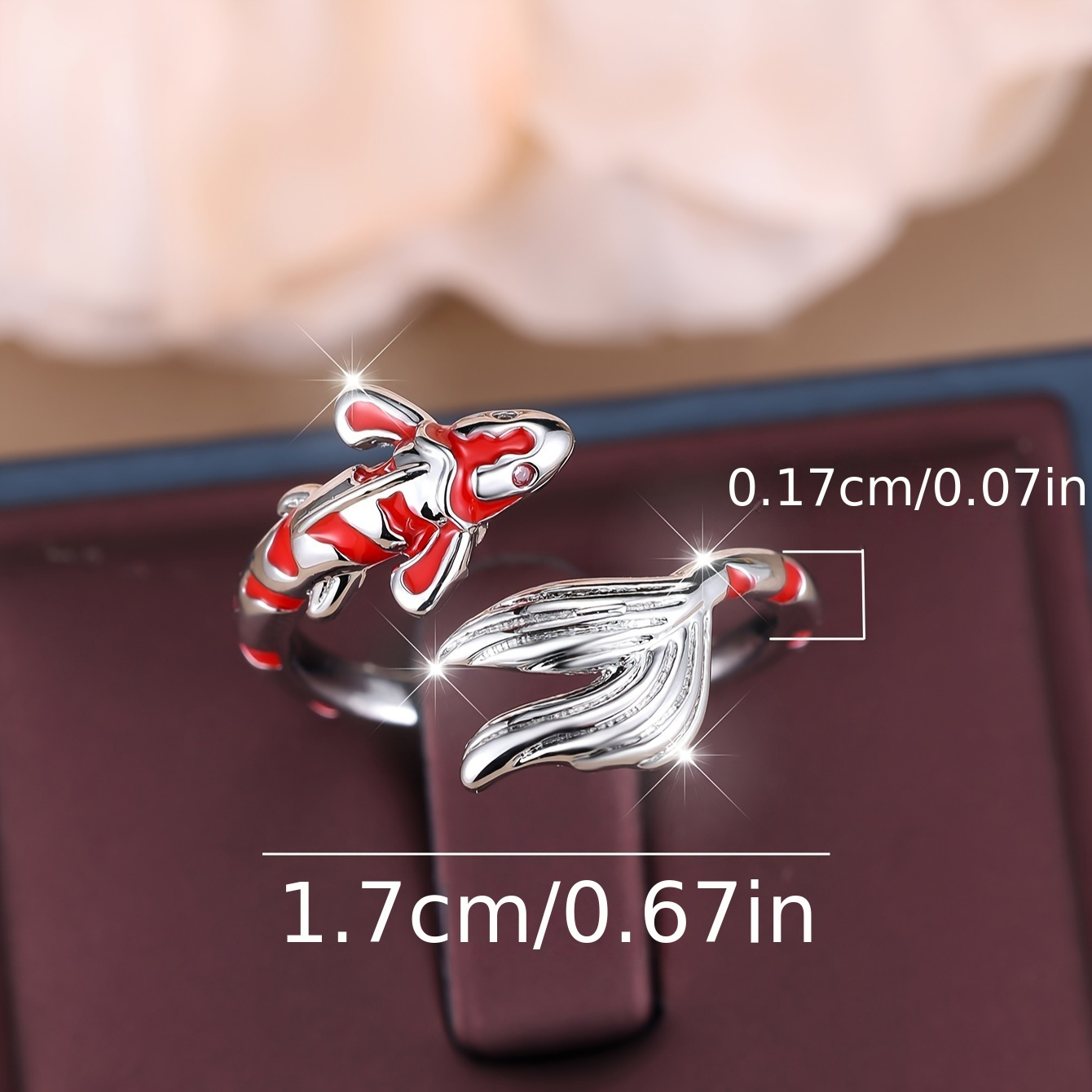 Adjustable Red Carp Ring Chinese Style Daily & Special Occasion